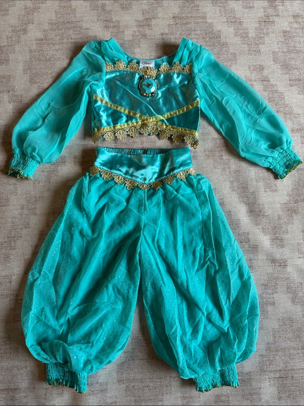 Disney Collection Princess Jasmine Halloween Costume with Gold Trim Kids size 3